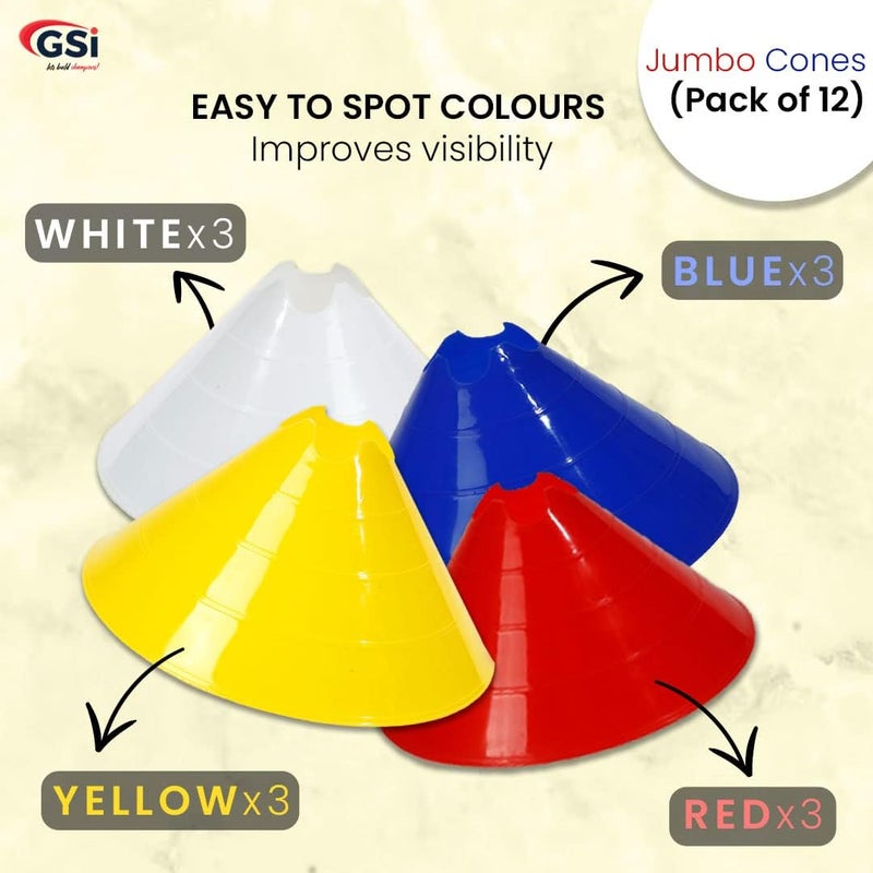 GSI Hurdle Training Cones | Multi Pack Sets | Dual Purpose Agility Cones with Holes | Ideal for Soccer, Kids, Dog, and Sports Training - Image 4